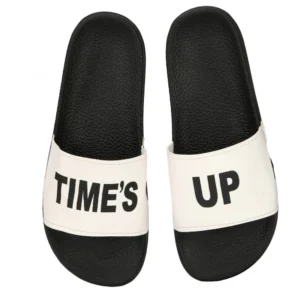 Women White Color Synthetic Material Casual Sliders
