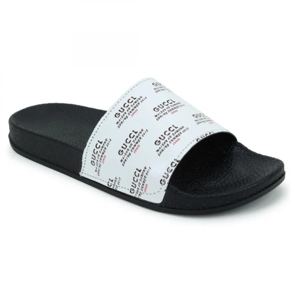 Women White Color Synthetic Material Casual Sliders