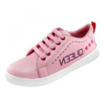 Women Pink Color Leatherette Material Casual Sneakers