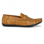 Men Beige Tan,Brown Color Leatherette Material Casual Loafers