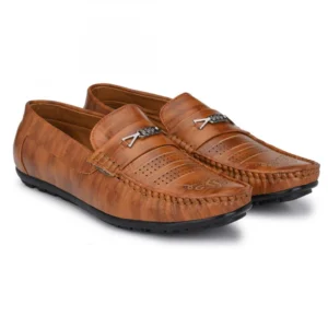 Men Tan Brown Color Leatherette Material Casual Loafers