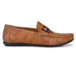 Men Tan,Brown Color Leatherette Material Casual Loafers