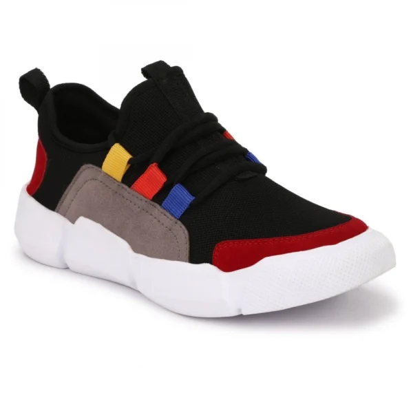 Men Black Color Canvas Material Casual Sneakers