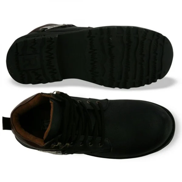 Men Black Color Synthetic Material Casual Boots
