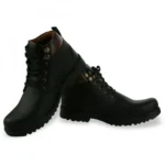 Men Black Color Synthetic Material Casual Boots