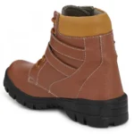 Men Brown Color Leatherette Material Casual Long Boots