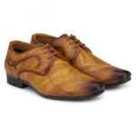 Men Tan Brown Color Nappa Leather Material Casual Formal Shoes