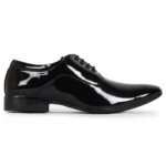 Men's Black Color Patent Leather Material Casual Formal Shoes