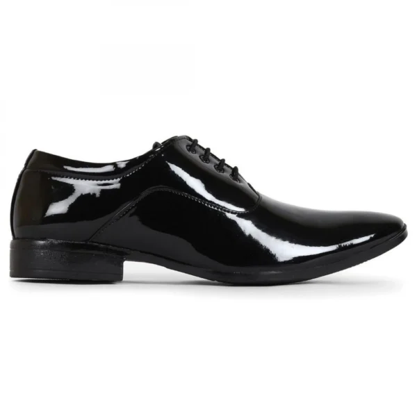 Men's Black Color Patent Leather Material Casual Formal Shoes
