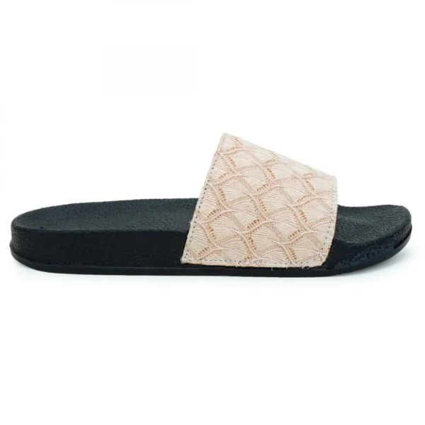 Women Beige Color Synthetic Material Casual Sliders