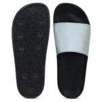 Women Silver Color Synthetic Material Casual Sliders
