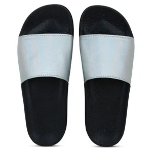 Women Silver Color Synthetic Material Casual Sliders