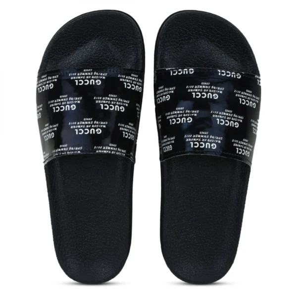Women Black Color Synthetic Material Casual Sliders