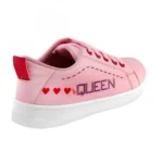 Women Pink Color Leatherette Material Casual Sneakers