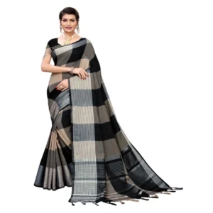 Women's Cotton Saree (Multi, 5-6 Mtrs)