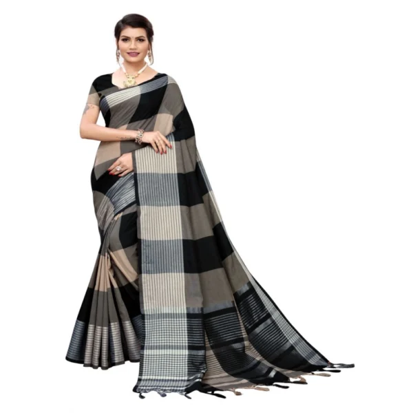 Women's Cotton Saree (Multi, 5-6 Mtrs)