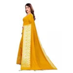 Women's Vichitra Silk Saree With Blouse (Mustard, 5-6 Mtrs)