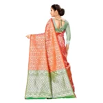 Women's Banarasi silk Saree with Blouse (Multi, 5-6mtr)