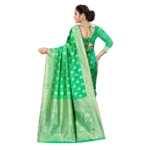 Women's Banarasi silk Saree with Blouse (Multi, 5-6mtr)