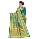 Women's Banarasi silk Saree with Blouse (Multi, 5-6mtr)