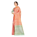 Women's Banarasi silk Saree with Blouse (Multi, 5-6mtr)