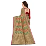 Women's Banarasi silk Saree with Blouse (Multi, 5-6mtr)