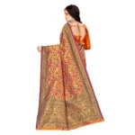 Women's Banarasi silk Saree with Blouse (Multi, 5-6mtr)