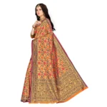 Women's Banarasi silk Saree with Blouse (Multi, 5-6mtr)