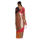 Women's Banarasi silk Saree with Blouse (Pink, 5-6mtr)