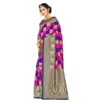 Women's Banarasi silk Saree with Blouse (Multi, 5-6mtr)