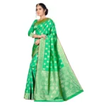 Women's Banarasi silk Saree with Blouse (Multi, 5-6mtr)