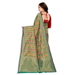 Women's Banarasi silk Saree with Blouse (Multi, 5-6mtr)