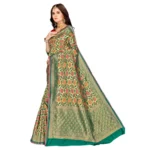 Women's Banarasi silk Saree with Blouse (Multi, 5-6mtr)