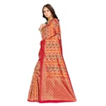 Women's Banarasi silk Saree with Blouse (Multi, 5-6mtr)