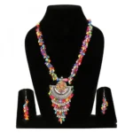 Designer Afgani German Silver Oxidized Necklace Set with Earrings