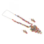Designer Afgani German Silver Oxidized Necklace Set with Earrings