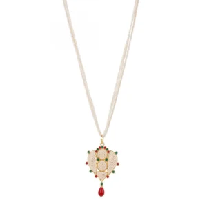 Designer Traditional India Rajasthani Basra Pearl Necklace with Earrings