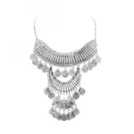 Afghani Designer Turkish Style Vintage Oxidised German Silver Tribal Necklace Pandeant Antique Jewellery Boho Gypsy