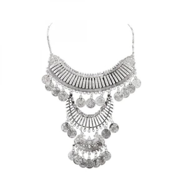 Afghani Designer Turkish Style Vintage Oxidised German Silver Tribal Necklace Pandeant Antique Jewellery Boho Gypsy