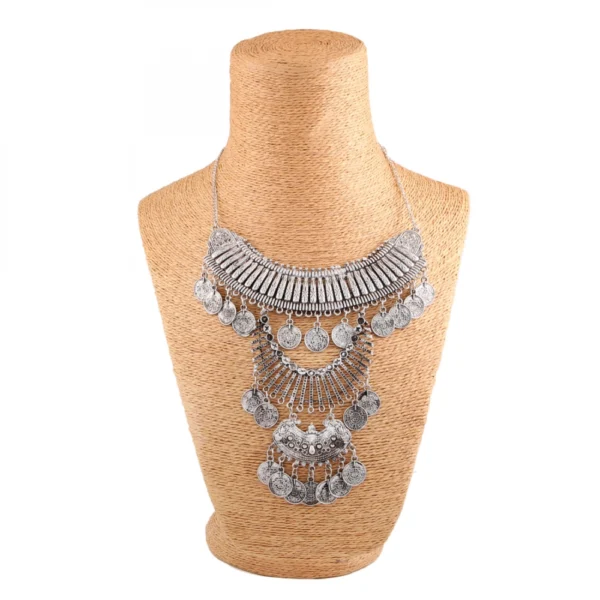Afghani Designer Turkish Style Vintage Oxidised German Silver Tribal Necklace Pandeant Antique Jewellery Boho Gypsy