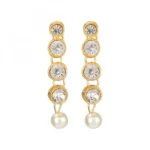 Pearl Traditional Gold Plated Kundan Necklace Set with Maang Tikka