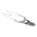 Antique Tribal Oxidized Boho Afgani Silver Necklace