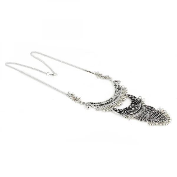 Antique Tribal Oxidized Boho Afgani Silver Necklace