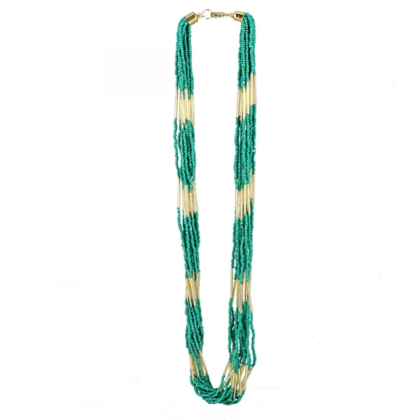 Designer Green Stylish Beads Necklace