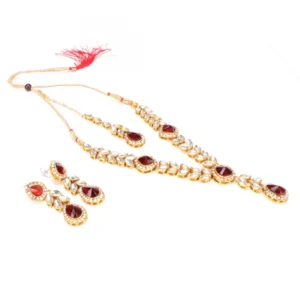 Gold Plated Kundan Necklace Set