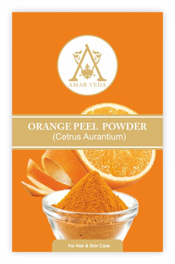 Amar Veda Orange Peel Powder | Cetrus Aurantium | 100% Natural | Skin Hydration and Moisturization