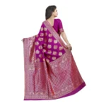 Women's Kota Banarasi Silk Saree with Blouse (Pink,5-6 mtrs)
