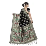 Women's Kota Banarasi Silk Saree with Blouse (Black,5-6 mtrs)