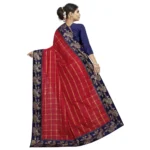Women's Panetar Silk Saree with Blouse (Red,5-6 mtrs)