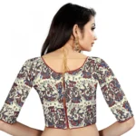 Women's Satin Silk, Inner-Cotton Full Stitched Padded Blouse (Ravan)
